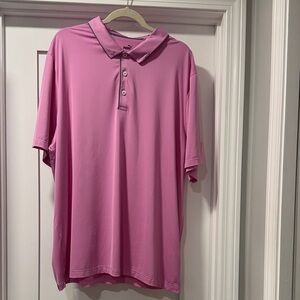 Puma Men's Pink Polo with Contrast Trim